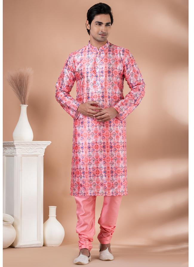 Mono Multi Festival Wear Crochet Work Kurta Pajama